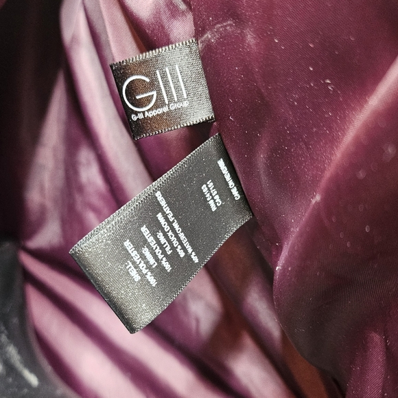 Kenneth Cole Plum Purple Feather Down Mid Trench Coat Jacket Parka Sz.M - Picture 6 of 9